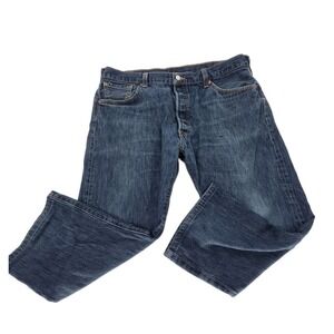 Levi 501 Men Jeans 40x30 (40x24) Blue Denim Button Fly Pants Classic American